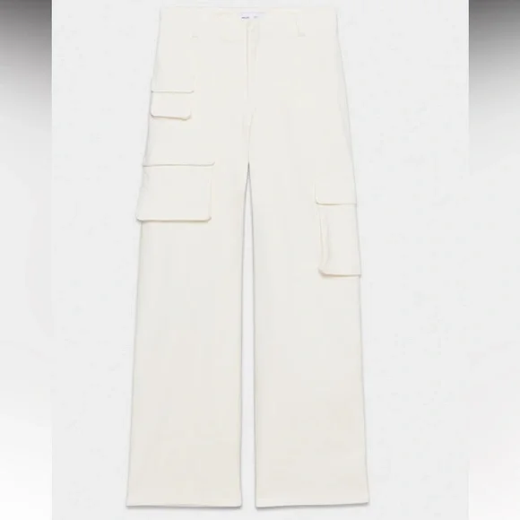 NWT Aritzia Cargo Pants White Birch - Picture 6 of 11